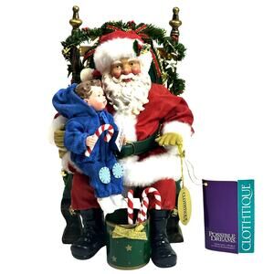 Clothtique Possible Dreams 2000 “I’ve Been Good” 713357 Santa & Child Excellent